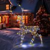 4.6 Feet Pre-Lit Christmas Reindeer with 170 Cold and Warm LED Lights