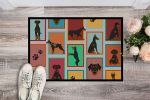 NEW Lots of Doberman Pinscher Doormat Front Door Mat Indoor Outdoor Rugs for Entryway, Non Slip Washable Low Pile, 18H X 27W