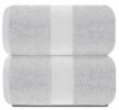 2 Pack Luxury Soft Bath Sheet Towels 650 GSM Cotton Bath Towels Extra Large 35x70 in | Highly Absorbent and Quick Dry