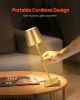 Cordless Table Lamp 2-Pack 5200mAh Built-in Rechargeable Battery Desk Lamp Gold