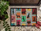 NEW Lots of Doberman Pinscher Doormat Front Door Mat Indoor Outdoor Rugs for Entryway, Non Slip Washable Low Pile, 18H X 27W