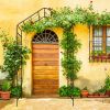 Metal Garden Arch L56.3'' x W16.93'' x H94.5'' Climbing Plants Support Rose Arch Outdoor Black