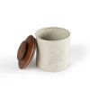 Esana Metal Canister with Wooden Lid - Eggshell - Stylish & Functional Kitchen Storage-900ml