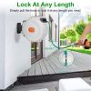 Retractable Garden Hose Reel Wall Mounted Automatic Water Hose Reel with Any Length Lock 8 Pattern Spraying Modes 180Â° Swivel Bracket