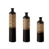 Floor Metal Vases Decorated White Metal vases Set of 3 gorgeous home decoration large glazed metal vases 20.8in/24.8in/28.7in height