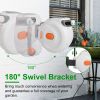 Retractable Garden Hose Reel Wall Mounted Automatic Water Hose Reel with Any Length Lock 8 Pattern Spraying Modes 180Â° Swivel Bracket