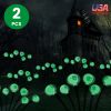 4Packs Solar Scary Eyeballs Lights Outdoor Halloween Decoration Swaying Light Halloween Path Lights Ornaments with Total 24LED IP65 Waterproof for Yar
