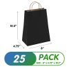 Black Kraft Paper Bags with Handles Bulk