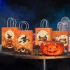 12Pcs Gift Bags with Handle 4 Designs Paper Bags Candy Goodies Cookie Bags Snacks Gift Wrapping Bag for Holiday Party Favor Supplies
