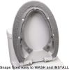 Toilet Seat Cover,Bathroom Soft Thicker Warmer with Snaps Fixed Stretchable Washable Fiber Cloth Toilet Seat Covers Pads Easy Installation& Cleaning