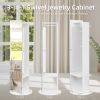 Jewelry Armoire with Full Length Mirror 360° and Large Capacity Jewelry Organizer Armoire; Lockable Mirror with Jewelry Storage; Coat Rack; Multi Stor