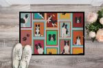 NEW Lots of Border Collie Doormat Front Door Mat Indoor Outdoor Rugs for Entryway, Non Slip Washable Low Pile, 18H X 27W