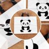 Panda - 50 Pieces Plastic Boutique Shopping Bags Merchandise Tote Bags Gift Bags