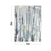 12 Packs 1m*2m Silver Multicolor Tinsel Foil Fringe Curtains Photo Booth Props for Engagement Bridal Shower Bachelorette