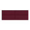 Jaxx Panelist Modern Padded Headboard â€“ Set of 4 Wall Mounted Panels (Each 11.25" x 30") - Queen, Vino Red Microvelvet