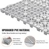 VEVOR Modular Interlocking Cushion, 12 Pack 12" x 12" Splicing Drainage Mats, PVC Interlocking Drainage Floor Tiles