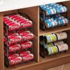 4-Tier Soda Can Beverage Dispenser Rack Holds 48 Cans Space Saving Organizer for Refrigerator Kitchen Cabinet Pantry Storage