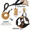 3pcs Adiustable Dog Harness Setl3pcs Escape-Proof Dog Harness Set with Leash and Poop Bag DispenserPerfect for Medium and Large Dogs Walking
