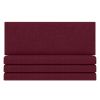 Jaxx Panelist Modern Padded Headboard â€“ Set of 4 Wall Mounted Panels (Each 11.25" x 30") - Queen, Vino Red Microvelvet