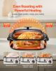 Roaster Oven, 18QT Electric Roaster Oven, 150-450°F Adjustable Temperature Electric Roasting Pan with Self-Basting Lid, Cool-Touch Handle