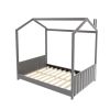 Full Size Velvet House Bed Wood Bed
