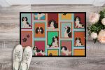 NEW Lots of Tricolor Cavalier Spaniel Doormat Front Door Mat Indoor Outdoor Rugs for Entryway, Non Slip Washable Low Pile, 18H X 27W