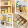 8 PCS Plastic Kitchen and Pantry Organization Canisters for Cereal, Dry Food, Flour and Sugar, BPA Free, Free Spoon Set, Labels & Marker