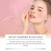 Eelhope Velvet Fine Flash Blush Clay Series, Natural Light And Light Color Red Makeup Cheeks Fine Flash Blush Cla