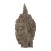 6.5x6.3x12" Meditating Buddha Head Sculpture, Large