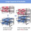 4-Tier Soda Can Beverage Dispenser Rack Holds 48 Cans Space Saving Organizer for Refrigerator Kitchen Cabinet Pantry Storage