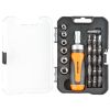 1/4"Ratcheting Screwdriver Bit Set with Socket Set&Ratchet Handle Set,23-pieceMulti-bit Ratchet Screw Drivers,Slotted/Philips/Pozi/Torx/Hex