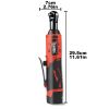 1 Set TQUAGGA 18V Cordless Electric Wrench, 57NM High Torque 3/8'' Ratchet Wrench, Removal Screw Nut Car Repair Tools, Right Angle Wrench, Power Tool