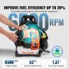 VEVOR Backpack Leaf Blower, 52CC 2-Cycle Leaf Blower with 1.37L Fuel Tank, 480CFM Air Volume 175MPH Speed, Ideal for Lawn Care, Leaf Cleaning