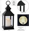 Vintage Lantern Decorative LED Flickering Flameless Candle with Timer