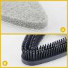 Tub Tile Scrubber Brush 2 in 1 Cleaning Brush Pole Stiff Bristles Scouring Pads for Cleaning Bathroom Kitchen Toilet Wall Tub Tile Sink Non-scratch