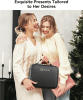 Travel Makeup Bag With LED Mirror,Train Case with Light up Mirror, Portable Makeup Artist Organizer Bag with Adjustable Dividers