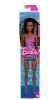 Beach Barbie Doll with Dark Brown Hair Wearing Tropical Purple Swimsuit