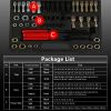 49Pcs Thread Chaser Set Thread Restorer Kit Thread Chaser Repair Tool Kit Includes 24 Rethreading Dies 22 Rethreading Taps 3 Thread Files