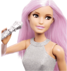 Barbie Pop Star Fashion Doll Dressed in Iridescent Skirt with Pink Hair & Brown Eyes
