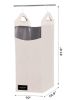 Hanging Laundry Hamper Bag for Closet Heavy Duty Hanging hamper Closet Laundry Basket with 2 Strong Metal Hangers Space Saving Closet Organizer Beige