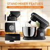 5L Electric Stand Mixer, 10 Speed Tilt-Head Food Mixer, Dough Mixer with Dishwasher Safe Stainless Steel Bowls, Dough Hook, Flat Beater