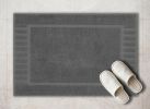 Luxury Bath Mat Floor Towel Set 22 x34 inch 2 Pack Dark Gray Absorbent Cotton Hotel Spa Shower Bathtub Mats