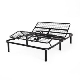 Electric Head Foot Adjustable Bed Base with Remote (size: Full)