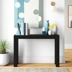 Solid Wooden Modern Accent Console Table / Sofa Table Wood Finish (Color: Black)