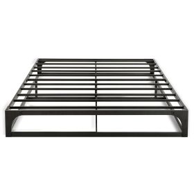 Modern Low Profile Heavy Duty Metal Platform Bed Frame (Color: Black, size: Full)