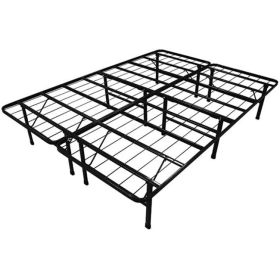 Steel Folding Metal Platform Bed Frame (size: Queen)