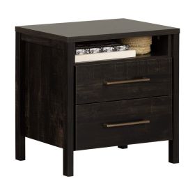 Modern 2 Drawer Nightstand Cubby Storage Shelf (Color: jave)