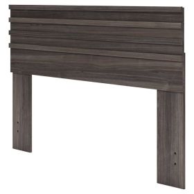 Farmhouse Headboard Wood Finish (Color: rustic grey, size: Queen)