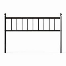Traditional Farmhouse Headboard in Matte Black Metal Finish (size: Full)