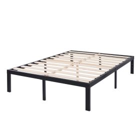 Duty Metal Platform Bed Frame with Wood Slats 3,500 lbs Weight Limit (size: Full)